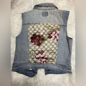 Upcycled denim vest